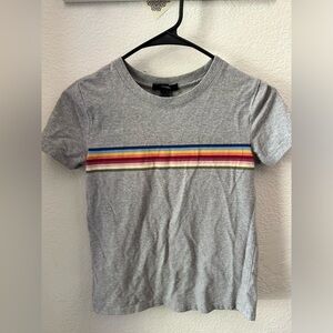 Forever 21 rainbow stripes top. Tee tshirt size small